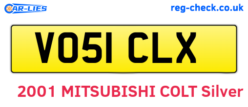 VO51CLX are the vehicle registration plates.