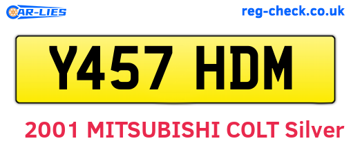Y457HDM are the vehicle registration plates.