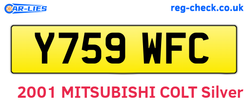 Y759WFC are the vehicle registration plates.