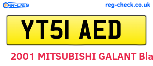 YT51AED are the vehicle registration plates.
