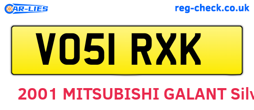 VO51RXK are the vehicle registration plates.