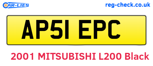 AP51EPC are the vehicle registration plates.