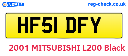 HF51DFY are the vehicle registration plates.