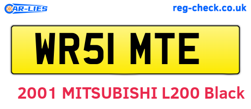 WR51MTE are the vehicle registration plates.