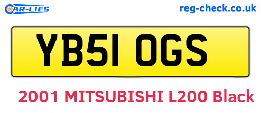 YB51OGS are the vehicle registration plates.
