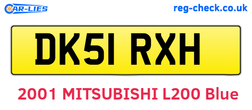 DK51RXH are the vehicle registration plates.
