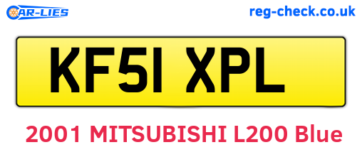 KF51XPL are the vehicle registration plates.