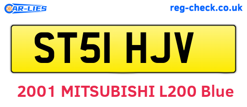 ST51HJV are the vehicle registration plates.