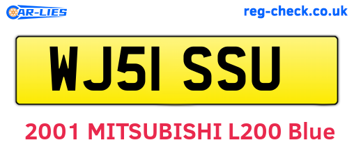 WJ51SSU are the vehicle registration plates.