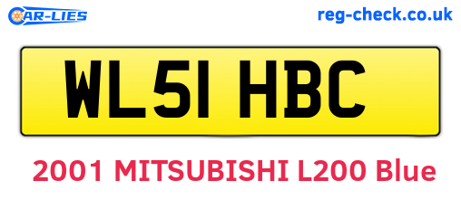 WL51HBC are the vehicle registration plates.