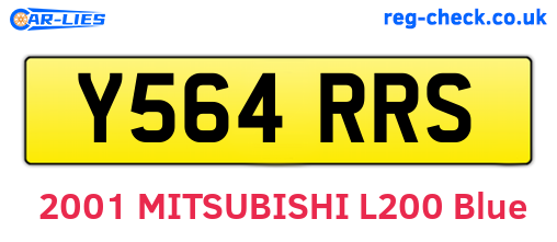 Y564RRS are the vehicle registration plates.