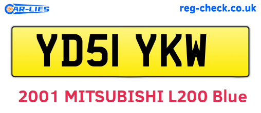 YD51YKW are the vehicle registration plates.