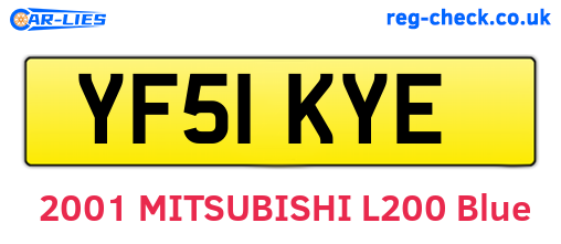 YF51KYE are the vehicle registration plates.