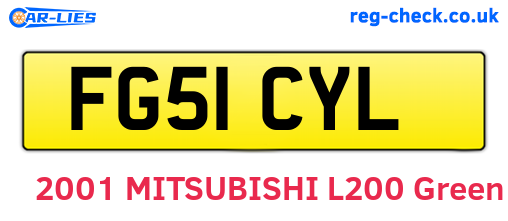 FG51CYL are the vehicle registration plates.