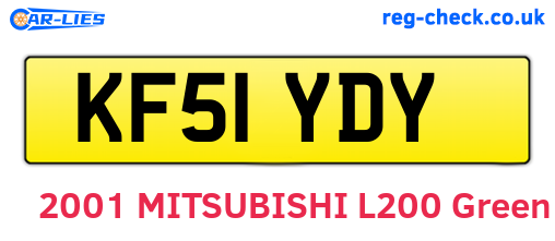 KF51YDY are the vehicle registration plates.