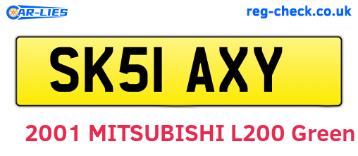 SK51AXY are the vehicle registration plates.