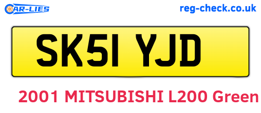 SK51YJD are the vehicle registration plates.