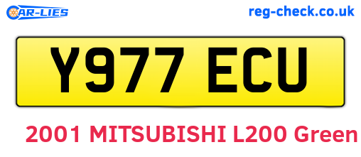 Y977ECU are the vehicle registration plates.