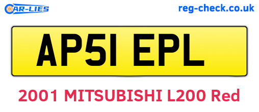 AP51EPL are the vehicle registration plates.
