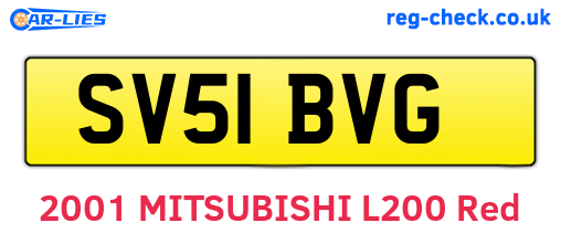 SV51BVG are the vehicle registration plates.
