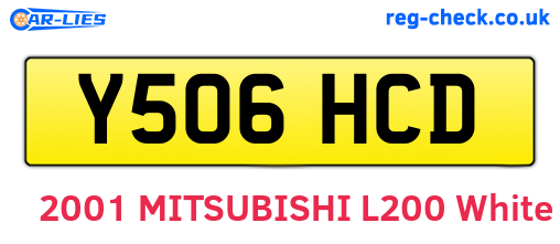 Y506HCD are the vehicle registration plates.