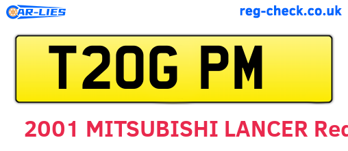 T20GPM are the vehicle registration plates.