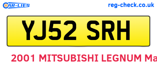 YJ52SRH are the vehicle registration plates.