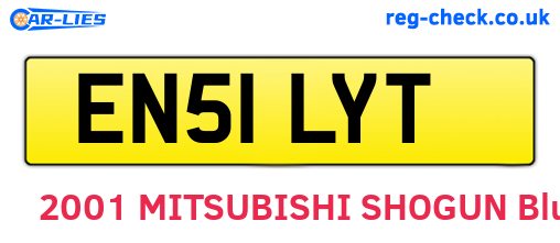 EN51LYT are the vehicle registration plates.