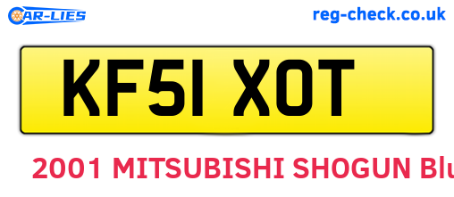 KF51XOT are the vehicle registration plates.