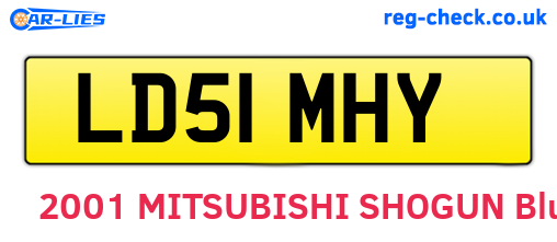 LD51MHY are the vehicle registration plates.