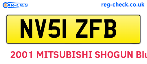 NV51ZFB are the vehicle registration plates.