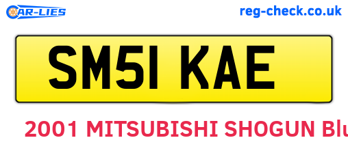 SM51KAE are the vehicle registration plates.