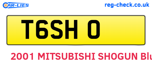 T6SHO are the vehicle registration plates.