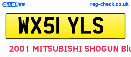 WX51YLS are the vehicle registration plates.