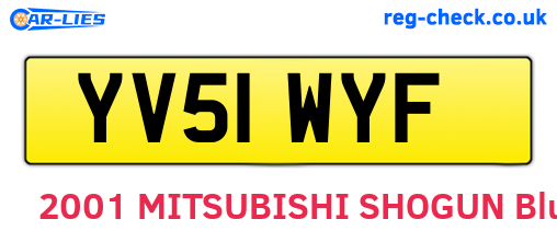 YV51WYF are the vehicle registration plates.