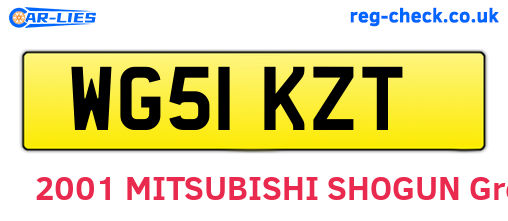 WG51KZT are the vehicle registration plates.