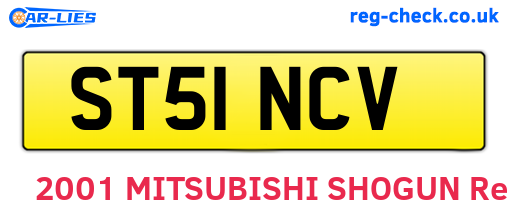 ST51NCV are the vehicle registration plates.