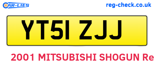 YT51ZJJ are the vehicle registration plates.
