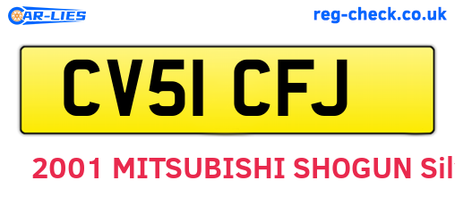 CV51CFJ are the vehicle registration plates.