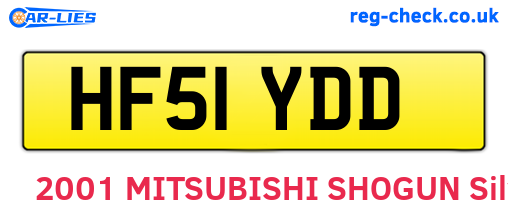 HF51YDD are the vehicle registration plates.
