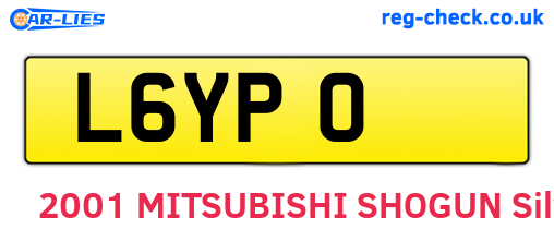 L6YPO are the vehicle registration plates.