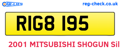 RIG8195 are the vehicle registration plates.