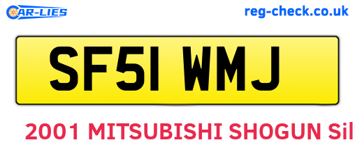 SF51WMJ are the vehicle registration plates.