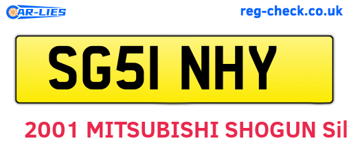 SG51NHY are the vehicle registration plates.