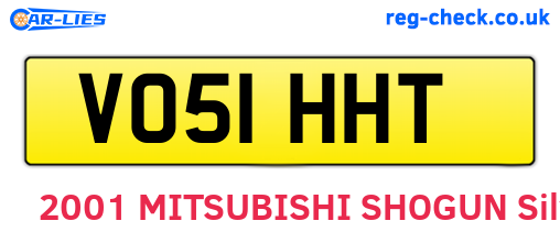VO51HHT are the vehicle registration plates.