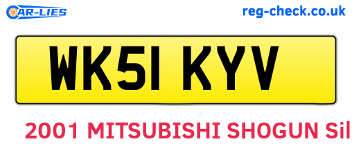 WK51KYV are the vehicle registration plates.