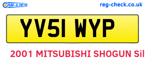 YV51WYP are the vehicle registration plates.