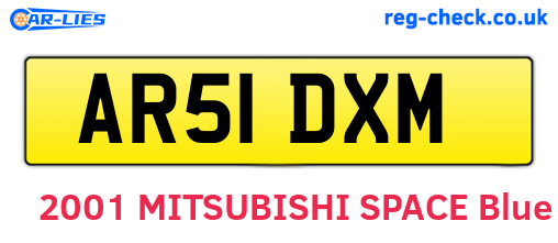 AR51DXM are the vehicle registration plates.