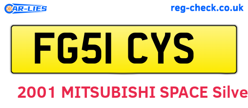 FG51CYS are the vehicle registration plates.