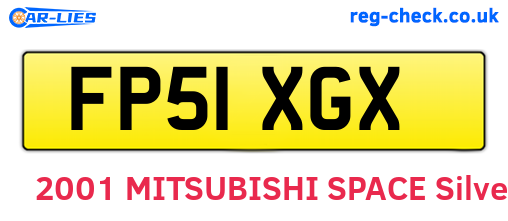 FP51XGX are the vehicle registration plates.